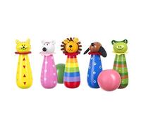 Animal Wooden Skittles - Bowling Set Skittles Game for Kids Age 3+, Early Development & Activity Toys by Orange Tree Toys