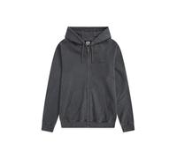 Animal Woody Mens Zip Hoodie - Lightweight Sweatshirt in Cotton with Brushed Lining & Kangaroo Pocket - For Spring Summer, Beach & Outdoors Charcoal XS