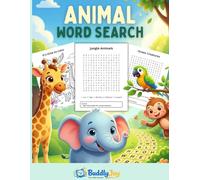 Animal Word Search: Animals Word Search for Kids: Fun Facts, Coloring Pages, Animal-Shaped Puzzles & Different Difficulty Levels