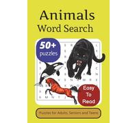 Animal Word Search Puzzle Book: Word Searches with Easy-to-Read Print about Animals, Pets, Mammals, Wildlife Animals and More | 6x9 inches, 110 pages ... Gift for Vacations, Holidays and Relaxation