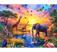 Animal World 1000-piece Jigsaw Puzzle Set Magical Cosmic Creatures For Adults Teens 14+ Logic Skill Indoor Game Family Game Night Summer Thick Cardboard 1000 PCS/75x50cm