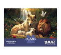 Animal World 1000 Piece Jigsaws with Precision Cut Personalised Jigsaws Peaceful Beasts As A Party Puzzle Game for Social Gatherings 38x26cm/1000pcs