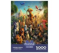 Animal World Jigsaw Puzzles Puzzles for Adults Kids. 1000 Piece Whimsical Challenge Toy Educational Game Home Decoration for Educational Games Gifts 38x26cm/1000pcs