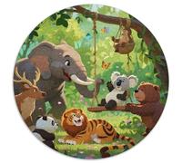 Animal World1000 Pieces Round Jigsaw Puzzles LandscapeCreative Jigsaw Puzzles Adults And Kids Difficult Challenging1000pcs (67.5x67.5cm)