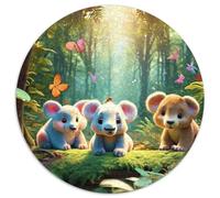 Animal World1000 Pieces Round Puzzle LandscapeCreative Jigsaw Puzzles Adults And Kids Difficult Near Impossible1000pcs (67.5x67.5cm)