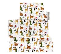 Animal Wrapping Paper - 6 Sheets Birthday Gift Wrap - Cute Party Animals with Balloons and Presents - Fun Party Print for Kids, Boys, Girls, or Friends - Comes with Tags by Central 23