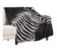 Animal Zebra Blanket Soft Flannel Throw Blanket 30"x50", Lightweight Decorative Blankets Warm Cozy Blankets for Couch, Bed, Camping & Travel, Ideal Gifts for Women Men