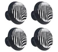 Animal Zebra Print Cabinet Dresser Drawer Knobs Glass Pull Handle for Cabinet Door Wardrobe Cupboard