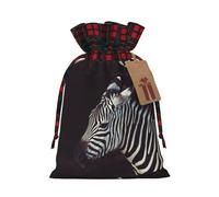 Animal Zebra Printed Gift Bag, Perfect Color Blocking Burlap Gift Bag