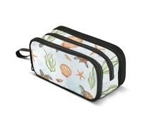 Animal Zipper Pencil Case Pencils Pouch Classroom Pen Bag Boys Organizer Back to School Supplies Classical Turtles Sea Starfish Pencil Storage Bag 8.86x3.54x4.33in