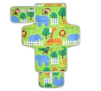 Animal Zoo Giraffe Elephant Monkey Reusable Waterproof pad with Tissue Pocket Waterproof Pads for Baby for Moms, Dads cambiador de pa?ales para Bebes