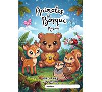 Animales del Bosque Kawaii: Libro para Colorear: Para niños de 3 a 8 años | Dibujos adorables y fáciles | Actividad relajante y educativa | Regalo perfecto infantil (Libros Kawaii para colorear)