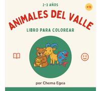 Animales del valle: Libro de colorear con cabras, ovejas y lobos fáciles para niños pequeños (Mis Primeros Coloreables - Serie de libros para niños de 2 a 3 años)