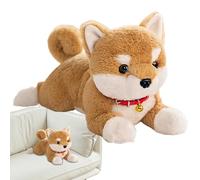 Animaletto Di Peluche A Forma Di Cane | Bambola Cucciolo Carina E Realistica Con Campanello Da 38 Cm | Peluche Cane Sdraiato Morbido E Realistico | Regalo Per Bambini, Ragazzi, Ragazze