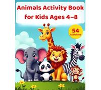 Animals Activity Book for Kids Ages 4-8: 54 Activities | Mazes, Word Search, Spot the Difference & More