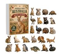 Animals Advent Calendar 2026, 24 Pcs Acrylic Wild Animal Ornaments | Animal Countdown Calendar, Wild Animal Pendant Set D