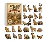 Animals Advent Calendar 2026, 24 Pcs Acrylic Wild Animal Ornaments | Animal Countdown Calendar, Wild Animal Pendant Set C