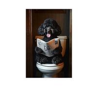 Animals And Dogs in The Restroom Reading Newspapers And Posters Perfect for Living Rooms, Bedrooms, Corridors, And Offices2 Canvas Poster Bedroom Decor Landscape Office Room Decor Gift 20x30inch(50x75