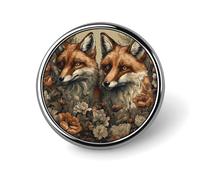 Animals And Flowers Badges Circle with Button Design, Personalized Picture Pin Brooches, Round Badge Holders for Decorate Hat Shirt Clothing Bag Accessories