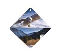 Animals And Landscapes Car Air Freshener Hanging, Long Lasting Scented Car Aromatherapy Tablets, Rhombus Fragrance Scented Cards for Vehicles, Bedroom, Wardrobe White-style