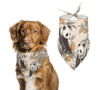 Animals and Oranges Dog Bandana Washable & Adjustable Triangle Scarf, Breathable Pet Scarf for Small Medium Large Pets, Cute Fashion Pet Accessory