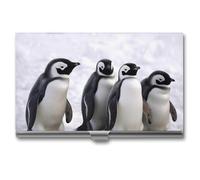 Animals and Snowfield Business Card Holder Slim Name Multi Wallet Credit Card ID Case for Men Women