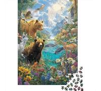 Animals Animal World Educational Puzzle Game for Adults Aged 12 And Above Suitable for Family Entertainment 500pcs (52x38cm)