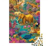 Animals Animal World Extremely Difficult And Fun Puzzle Game Designed for Adults Suitable As A Gift Suitable for Decoration 500pcs (52x38cm)
