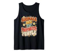 Animals are My Favorite People Funny Animal Lover Tank Top