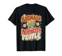 Animals are My Favorite People Funny Animal Lover Value Graphic T-Shirt