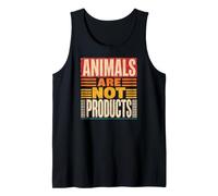 Animals are Not Products, Retro Vegan Activist Statement Tank Top