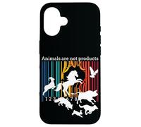 Animals Are Not Products Vegetarian Liberation Animal Rights Case for iPhone 16