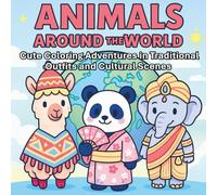 Animals Around the World Cute Coloring Adventures in Traditional Outfits and Cultural Scenes: A Fun and Educational Coloring Book Featuring Adorable ... Backgrounds. Perfect for Kids and Families