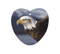 Animals Bald Eagle Car Air Freshener Hanging, Long Lasting Scented Car Aromatherapy Tablets, Love form Fragrance Scented Cards for Vehicles, Bedroom, Wardrobe Gray-style
