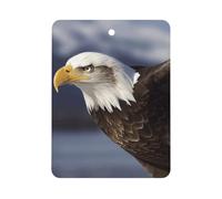 Animals Bald Eagle Car Air Freshener Hanging, Long Lasting Scented Car Aromatherapy Tablets, Square Fragrance Scented Cards for Vehicles, Bedroom, Wardrobe White-style