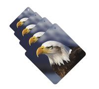 Animals Bald Eagle Car Air Fresheners Cards Set of 4 Pieces Personalized Car Fresheners Gifts for Men Women Auto Aromatherapy Tablets Hanging Scented Cards for Wardrobe Bathroom