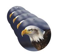 Animals Bald Eagle Car Air Fresheners Cards Set of 4 Pieces Personalized Car Fresheners Gifts for Men Women Auto Aromatherapy Tablets Hanging Scented Cards for Wardrobe Bathroom