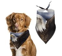 Animals Bald Eagle Dog Bandanas Adjustable Bib Party Pet Decorations Cute Dog Triangle Scarfs for Small Medium Puppy Cat Costume Accessory