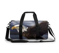 Animals Bald Eagle Gym Bag for Men Women Water Resistant Duffle Bag Travel Lightweight Bag for Travel Sports, white, 17.7in/9in/9in
