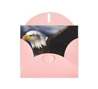 Animals Bald Eagle Holiday Cards | Double Sided Glitter Cardstock | Christmas, Birthday, Valentine's Day, Wedding & Party Invitations | Envelopes Included