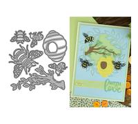 Animals Bees Beehive Die Cuts for Card Making, Tree Branch Metal Cutting Dies for Paper Scrapbooking, DIY Stencils for Album Party Wedding Festivals Decoration
