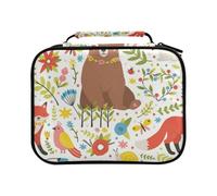 Animals Bird Bear Fox Flowers Colored Pencil Bag Large Capacity Pencil Case for Colouring Pencils Pen Bag Marker Organizer