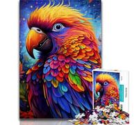 Animals Birds Parrots 1000 Pieces Jigsaw Puzzles for Adults And Teens,Stress Reliever Staycation Kill Time with Matching Poster And Trivia Sheet 38x26cm
