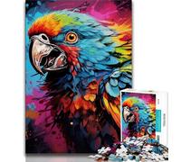Animals Birds Parrots Puzzles for Teenagers Teens 1000pc Puzzle,Stress Reliever Staycation Kill Time with Matching Poster And Trivia Sheet (50x75cm)