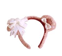 Animals Bowknots Hair Hoop Women Bear Ear Shape Makeup Shower Headband For Washing Face Hair Accessories Hoops For Women Cartoon Animals Shaped Decorative Hoop Bear Ear Shape