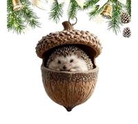 Animals Christmas Tree Acrylic Pendant, Cute Acrylic 2D Acorn Holiday Supplies, Animal Christmas Pendants, for Winter Holiday Birthday Party Thanksgiving Vacation Home Office Room Dormitory