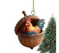 Animals Christmas Tree Acrylic Pendant - Cute Acrylic 2D Acorn Holiday Supplies,Christmas Ornaments Decor,for Vacation Home Room Dormitory Apartment Indoor Office Winter Holiday Party