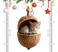 Animals Christmas Tree Acrylic Pendant, Cute Acrylic 2D Acorn Holiday Supplies - Christmas Tree Decor | for Vacation Home Room Dormitory Apartment Indoor Office Winter Holiday Party