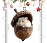 Animals Christmas Tree Acrylic Pendant - Cute Acrylic 2D Acorn Holiday Supplies,Christmas Tree Decor,for Indoor Home Room Dormitory Apartment Office Winter Holiday Birthday Party