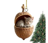 Animals Christmas Tree Acrylic Pendant - Cute Acrylic 2D Acorn Holiday Supplies | Christmas Tree Ornaments | for Winter Holiday Birthday Party Thanksgiving Home Room Dormitory Apartment Indoor Vacatio